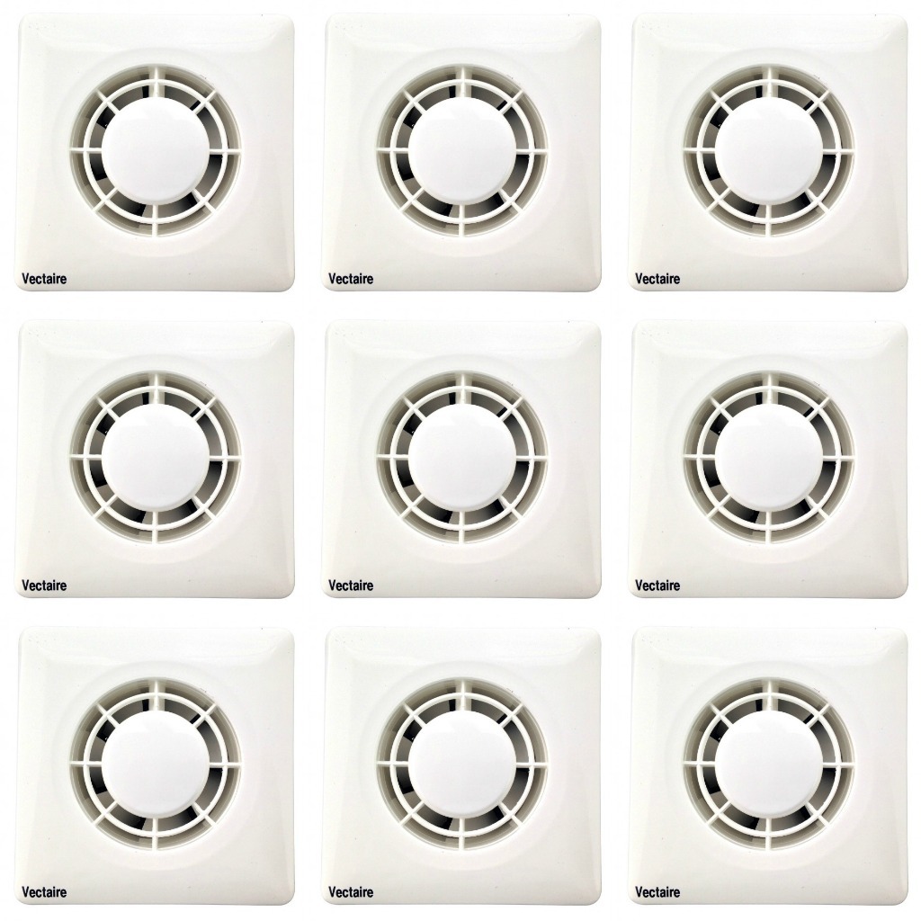 9 x Vectaire A10/4T Extractor Fans with Timer for 4""/100mm duct