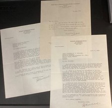 General James Harbord Letters to Guglielmo Marconi (Nobel Prize /Marconigram)