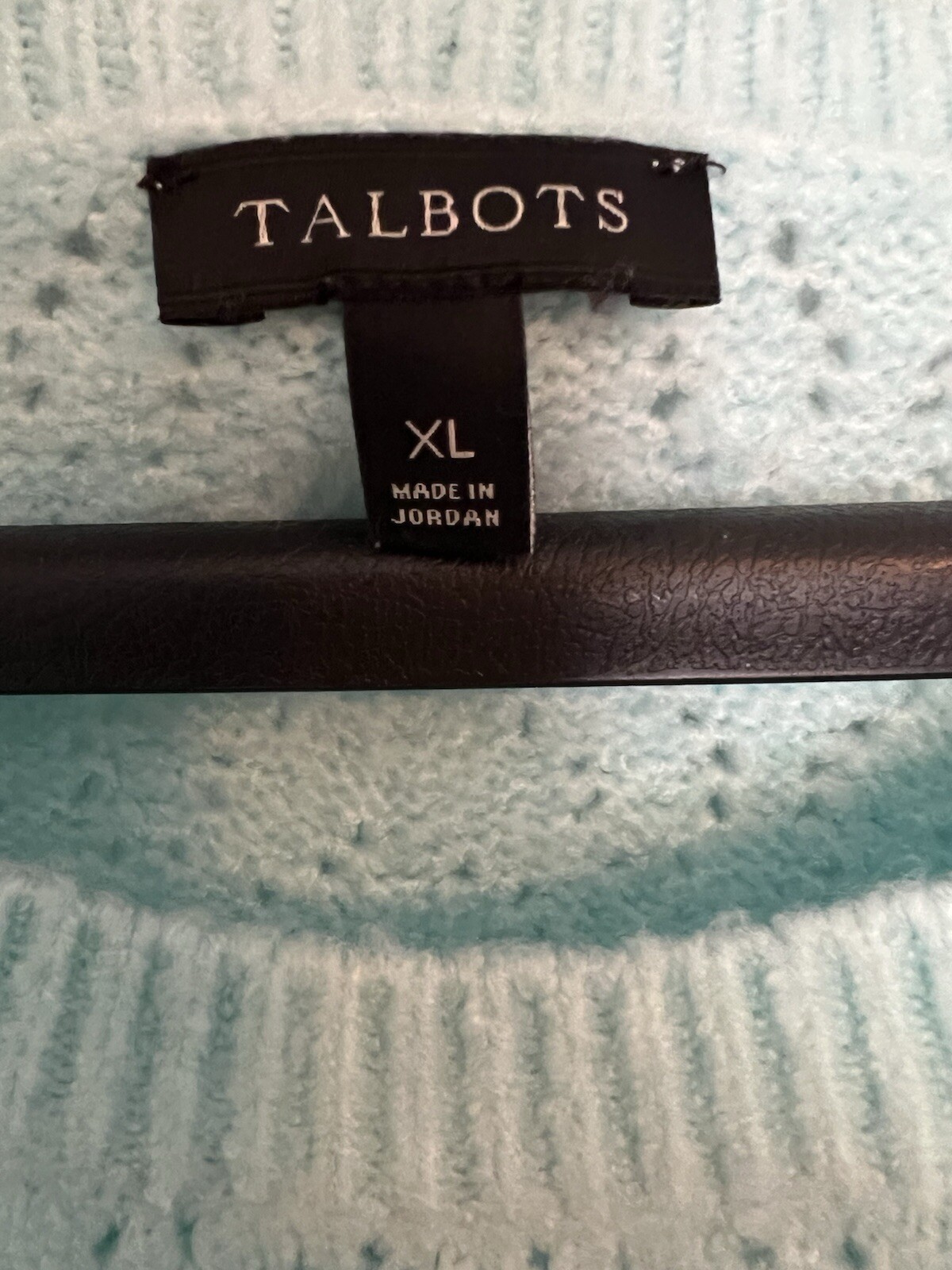 Talbots Pale Aqua Pullover Arrowhead Patterned Sw… - image 4