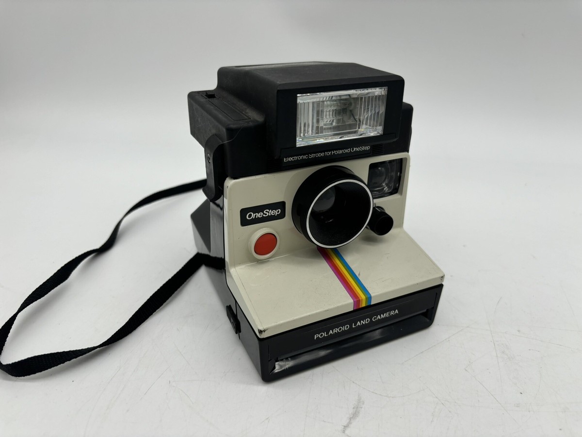 Vintage Polaroid Camera SX-70 OneStep Rainbow Striped Land Camera Tested  Flash