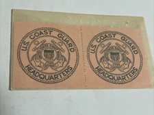 2 VINTAGE US stamp US Coast Guard Headquarters military seal