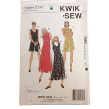 Kwik Sew 2582 Pattern Misses' Dresses Jumper Pull-over A-line XS-XL VTG UC
