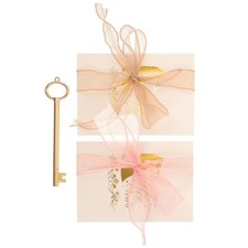 2 Pcs Marriage Vow Cards Wedding Vows Book for Books Silk Ribbon