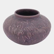 Rookwood 1923 Vintage Art Matte Purple Maple Leaves Pottery Vase 2693