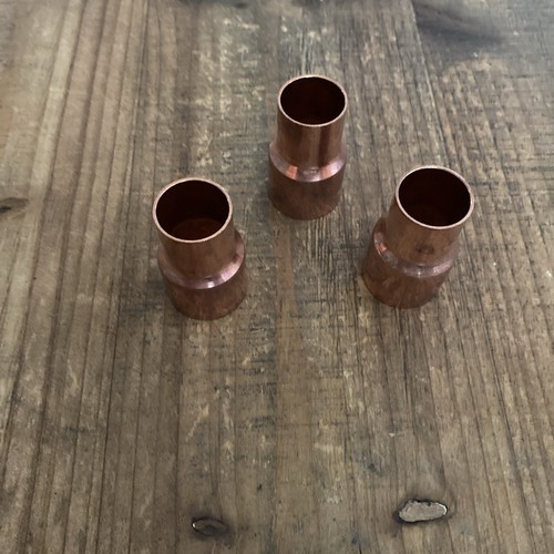 Lot Of 3 -1 X 3/4 Copper Fitting Reducers New
