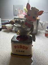 1950s Original Yonezawa Piggy Cook Battery Operated
