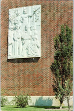 Vintage Postcard 1960s Purdue University, Memorial Center Mural, W.Lafayette, IN