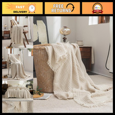 4-Layer 100 Cotton Muslin Blanket with Fringe - Soft, Lightweight, 66"x90