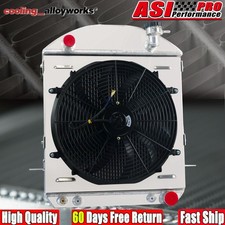 4 Row Radiator Shroud Fan For 1917-1927 Ford Model T Bucket Chevy V8 Engine.