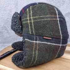 Barbour Trapper Hat Size L Tartan Plaid Wool ...