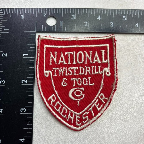 Vintage c 1940s Embroidered NATIONAL TWIST & TOOL COMPANY ROCHESTER Patch 00aE