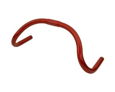 Red Cruiser Comfort Handlebar Swept Back Steel 25.4mm Clamp 15.75” Wide.
