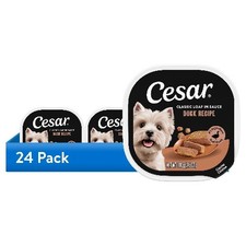 24 pack Cesar Classic Loaf in Sauce Wet Dog Food Duck Flavor, 3.5 oz.