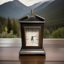 Jerger Orologio Da Tavolo Vintage Legno West Germany Anni 60