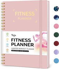 Fitness Workout Journal for Women  Men, A5 5.5" x 8.2" Workout Log Book Planne