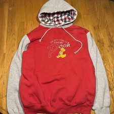 Vintage Rare Embroidered Winnie The Pooh Disney Store 90s Hoodie Sz L