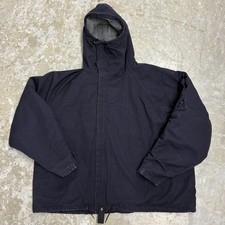 Lanx Chemical Protective FR Coat Jacket Mens Large Regular L/R Navy Hooded
