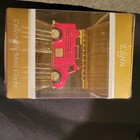 Elgin Novelty Fire Truck Desk Clock Red Gold Metal Analog Arabic Numerals — photo 2