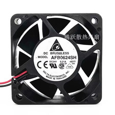 1PCS Delta AFB0624SH 6025 DC24V 0.21A 2-wire cooling fan 6cm