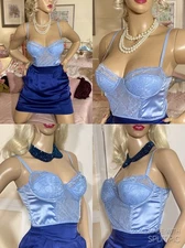 HIGH GLOSS LIQUID SATIN &  Lace BUSTIER CORSET CAMISOLE Tank BRA CROP TOP 