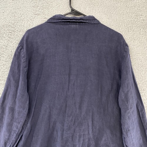 CP Shades Jacket Womens Large Navy Blue 100% Linen Coastal Capsule Layering - Picture 9 of 11