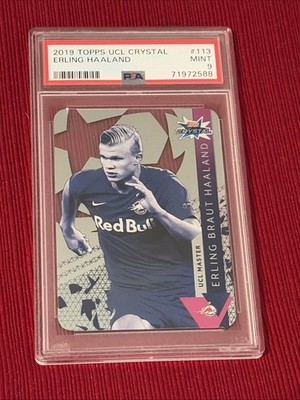 2019 Topps UCL Crystal UEFA Champions League #113 Erling Haaland Rookie PSA 9 RC