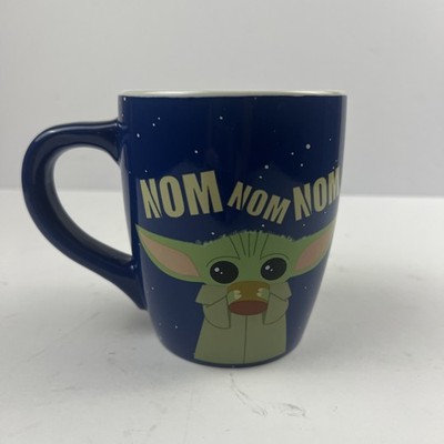 Baby Yoda Star Wars Mandalorian ''Nom Nom Nom'' Ceramic Mug 25 oz. Blue