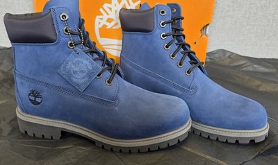 Timberland Herren Heritage 6Inch Schnürstiefel Blau W 8. M 7,5. 41,5 EU UVP 180£ #Q310