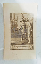 stampa incisione d'epoca da libro ss.quirico e giulitta fine '700
