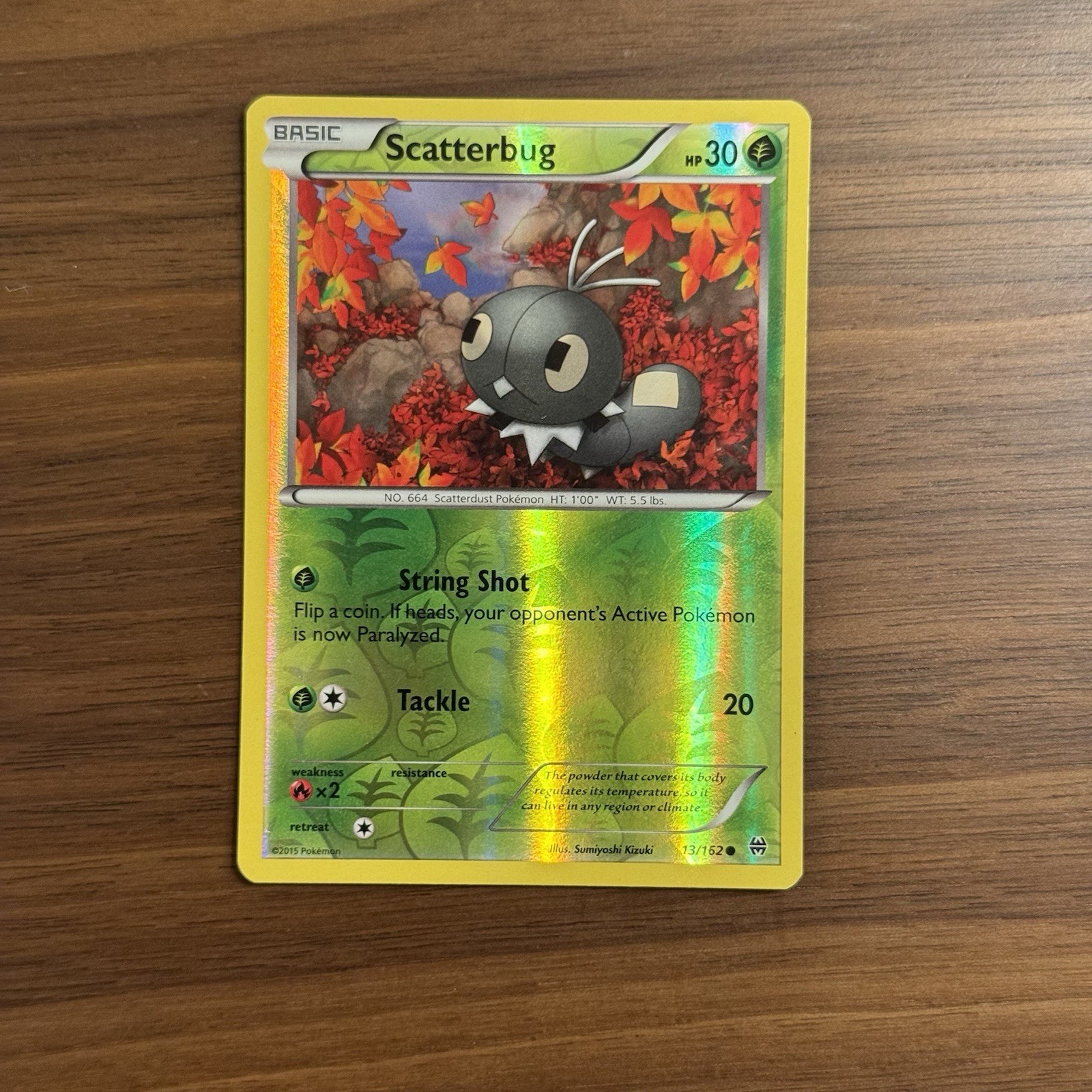 Scatterbug 13/162 Reverse Holo LP BREAKthrough Pokemon Card