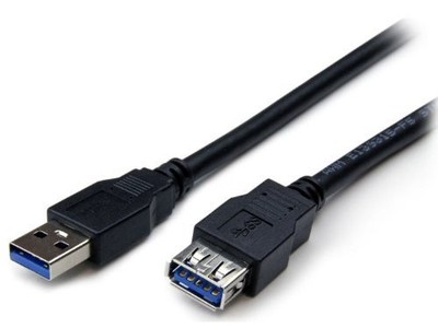 StarTech 1m Black SuperSpeed USB 3.0 Extension Cable A to A - M/F (USB3SEXT1MBK)