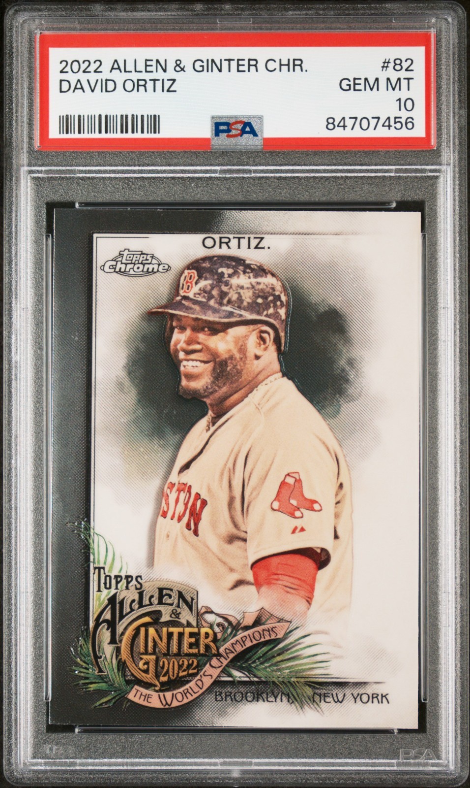 David Ortiz 2022 Topps Allen & Ginter Chrome #82 PSA 10