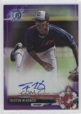 2017 Bowman Chrome Prospect Purple Refractor 228/250 Triston McKenzie Auto 0g4