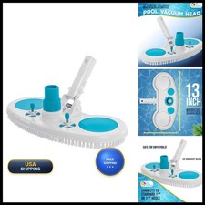U.S. Pool Supply 13" Weighted Pool Vacuum Head Nylon Bristles Swivel Hose