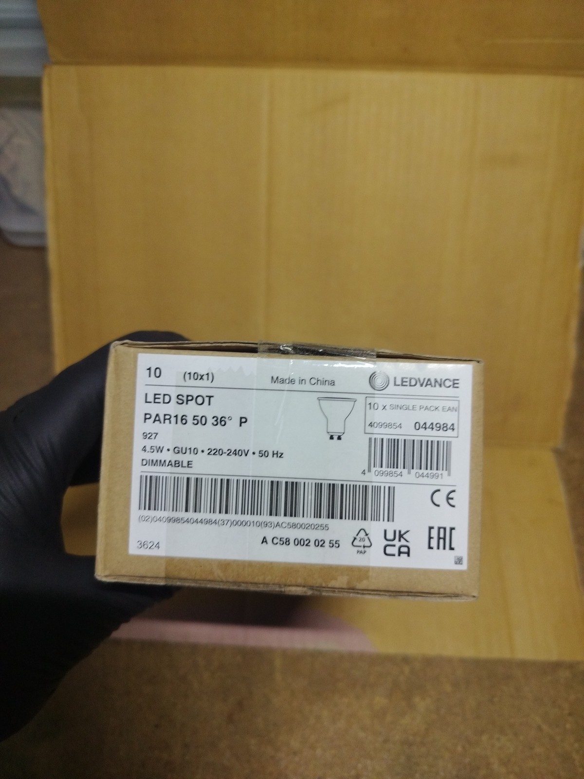Ledvance GU10 PAR16 LED Spot 36° 4.5W -50W 4000K Dimmable X 10.