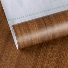 Brown Wood Grain Contact Paper Thick Walnut Wood Wallpaper Peel Stick W...