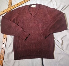 Vintage Jantzen Sweater Mens Medium Red Ragg Wool USA MADE Grandpa Preppy 60s