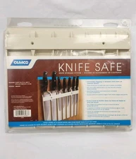 Camco RV Knife Safe Holder Wall Mount Rack Kitchen Cabinet Storage