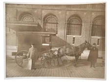 Parcel Post Postal Service Horse and Carriage Vintage Photo | 8.5" x 6.5"