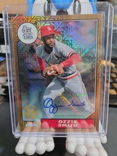 2022 Topps Series 1 - 1987 Topps Chrome Ozzie Smith Mojo Orange Auto  6/10