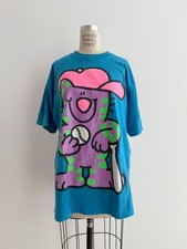 80s Vintage Cute Cartoon big T-shirt : kawaii cat dog monster 90s rave jacket