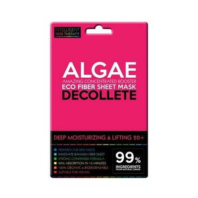 Algae Decollete Sheet Mask Biodegradable Vegan Natural EU Made Pack of 3