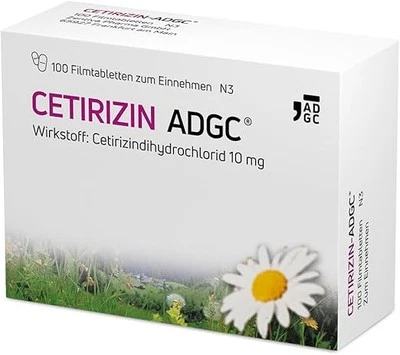 Cetirizin-ADGC® - 100 Stück - Allergie-Tablette mit schneller und langanhaltende