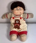 Vintage Cabbage Patch Kids Boy Doll 1982 Coleco Auburn Hair Teddy Bear Overalls