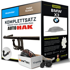 Für BMW X3 Typ G45 Anhängerkupplung abnehmbar +eSatz 13pol uni 08.2024-jetzt AHK
