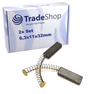 2pcs Carbon Motor Brushes 6,3x11x32mm Repair Replacement Spare Part Springs