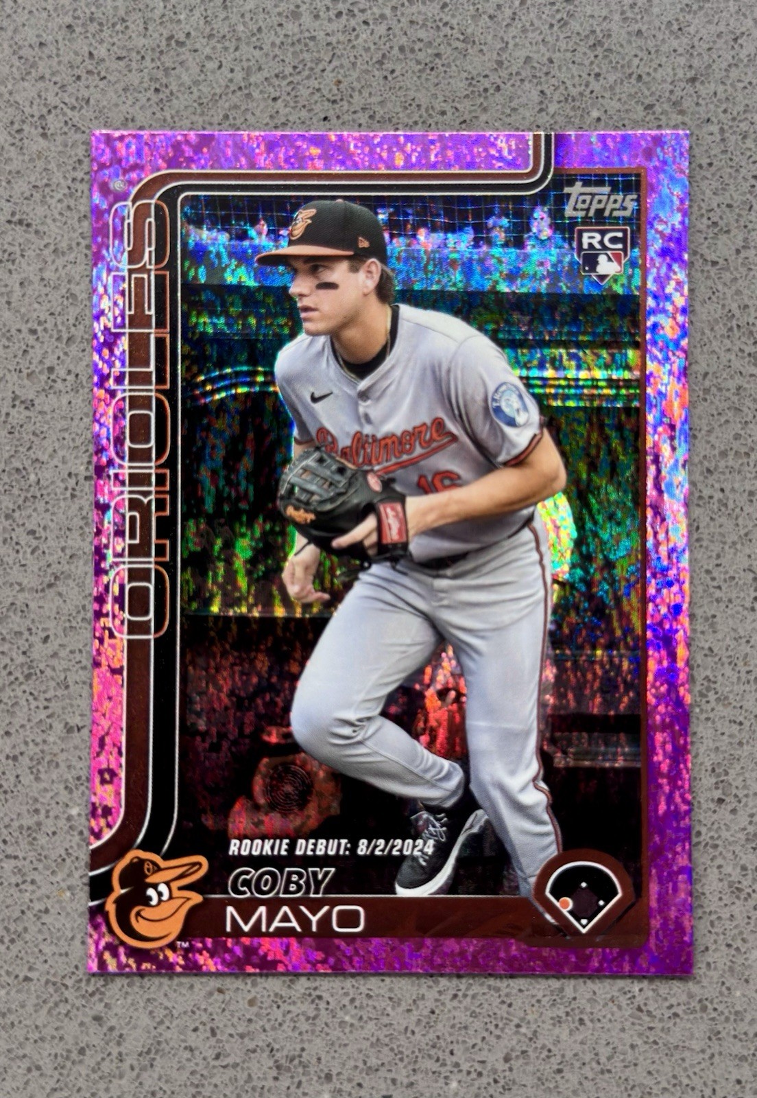 2025 Topps Update #US282 Coby Mayo Pink Holo Foil
