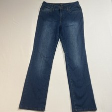 NYDJ Marilyn Straight Leg Jeans Women's Size 6 Blue Denim Lift Tuck Technology
