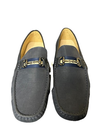 Bruno Marc Men's Navy Loafers Moccasins Slip on Driving Shoes US Size 10.5