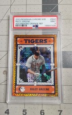 2023 Bowman Baseball #BA6 Riley Greene Orange Ascensions Mega Box PSA 9 21/25